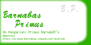 barnabas primus business card